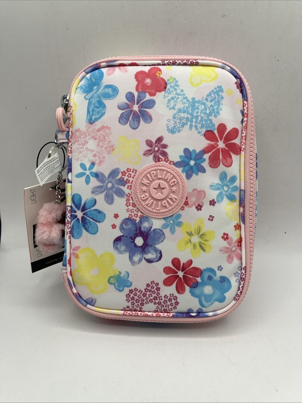 Kipling 100 Pens Pencil Accessory Case Flower Stamp Print New